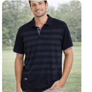 Pepe Jeans London Navy Striped Polo Shirt XL